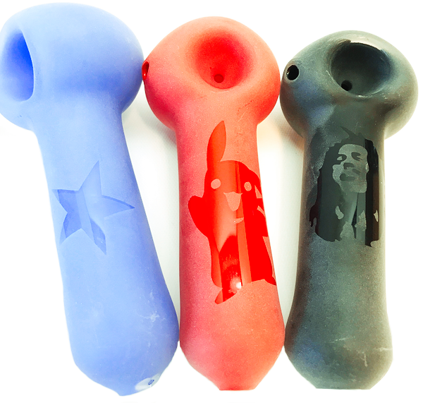 Hi Cat Frosted Glass Hand Pipe