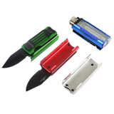 Defender 12PC Set Lighter Holder Open Folding Pocket Knife EDC Multi-Tool Belt Clip