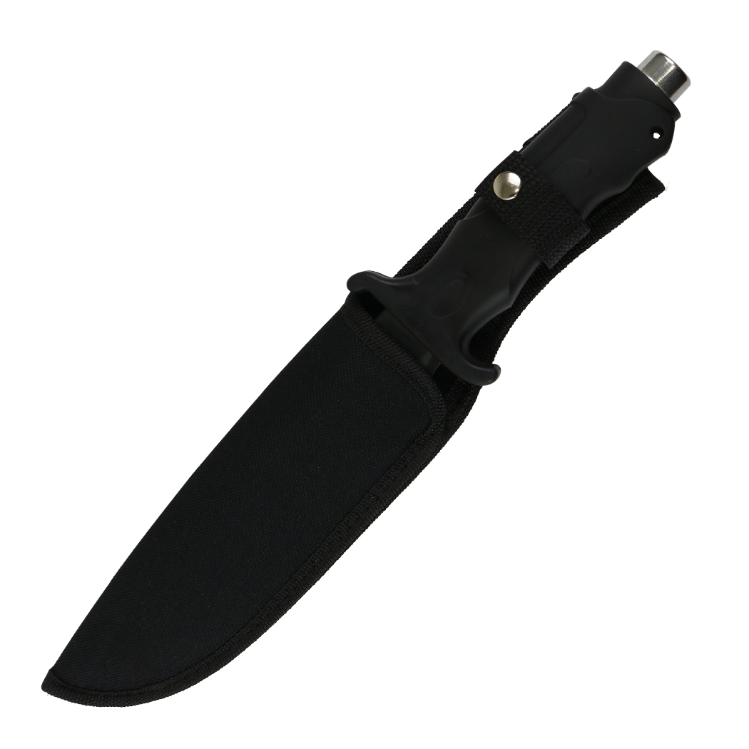 Defender 13" Hunting Knife Rubber Handle Skull Finger Blade Outdoor Camping Sharp