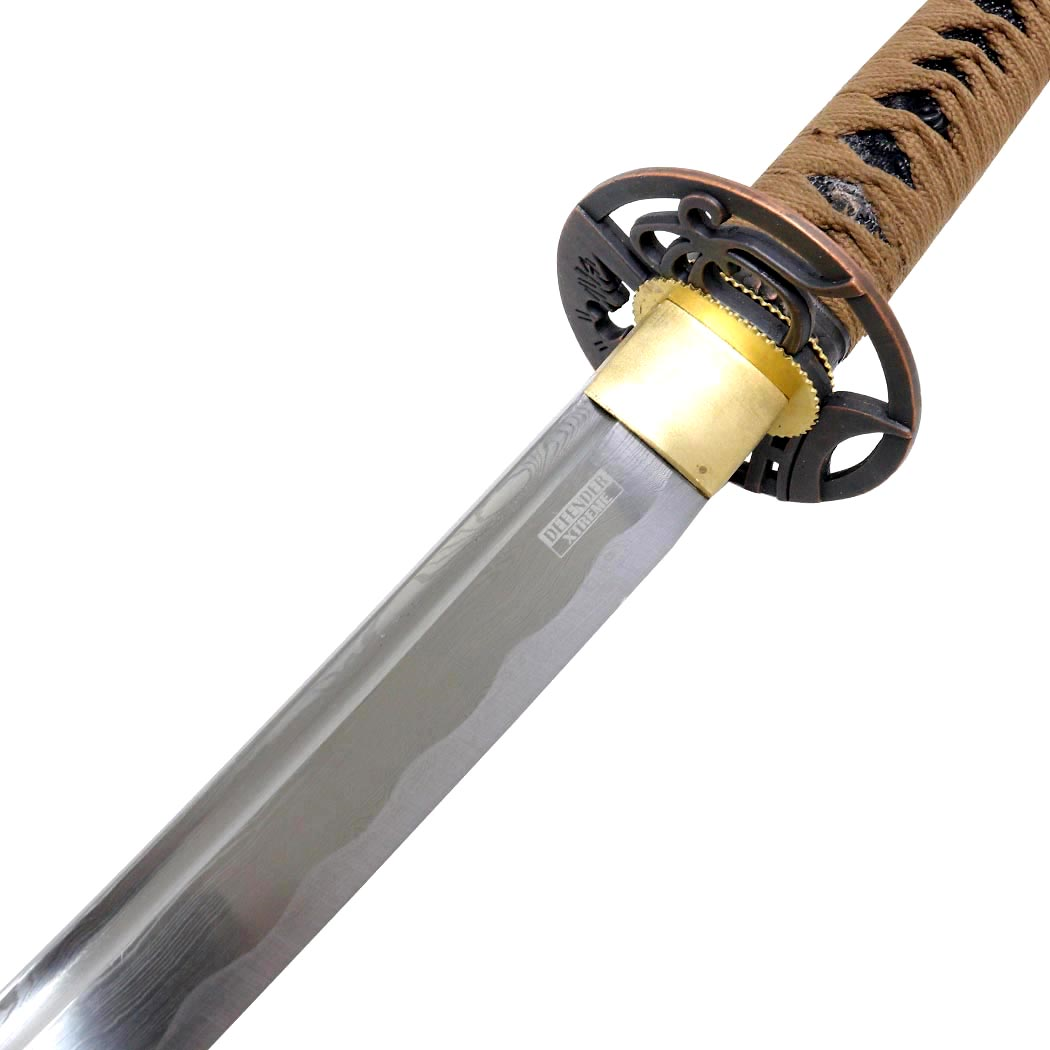 Defender-Xtreme 41" Samurai Katana Sword Collectible Handmade Ito Sageo Brown