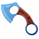 Defender-Xtreme 6.5" Blue Hunting Mini Axe 3CR13 Stainless Steel Wood Handle