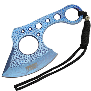 Defender-Xtreme 7" Blue Color Throwing Hunting Tactical Axe Stainless Steel