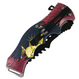 Defender-Xtreme 8.5" Lady Liberty Spring Assisted Folding Knife Stainless Steel