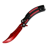 Defender-Xtreme 9.5" Spring Assisted Folding Knife Stainless Steel Red Blade