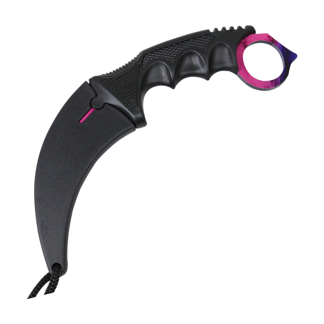 Defender-Xtreme Karambit Pink/Blue Blade Hunting Knife 3CR13 Stainless Steel