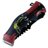 Defender-Xtreme Widow 8.5" Spring Assisted Folding Knife Stainless Steel Sharp