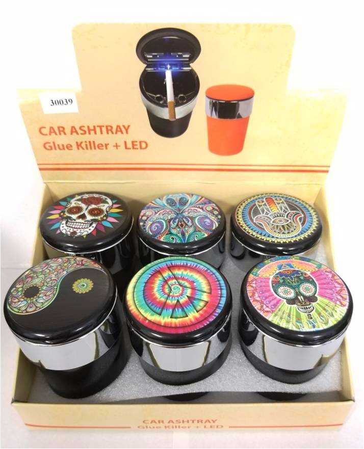 Car Ashtray Led Light and Retro Design