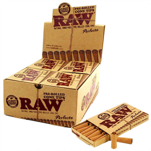 Raw Pre Rolled Cone Tips - Perfecto - 20ct
