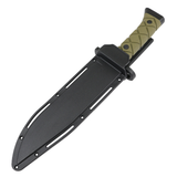 Hunt-Down 14.5" Tactical Hunting Knife ABS Handle 3CR13 Stainless Steel Green
