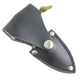 Hunt-Down 5" Push Dagger Hunting Knife with Leather Sheath Green Cord Handle