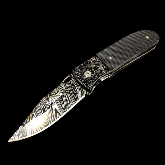 Black Twirl Blade Knife