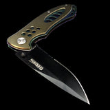 Olive Green Iridescent Knife