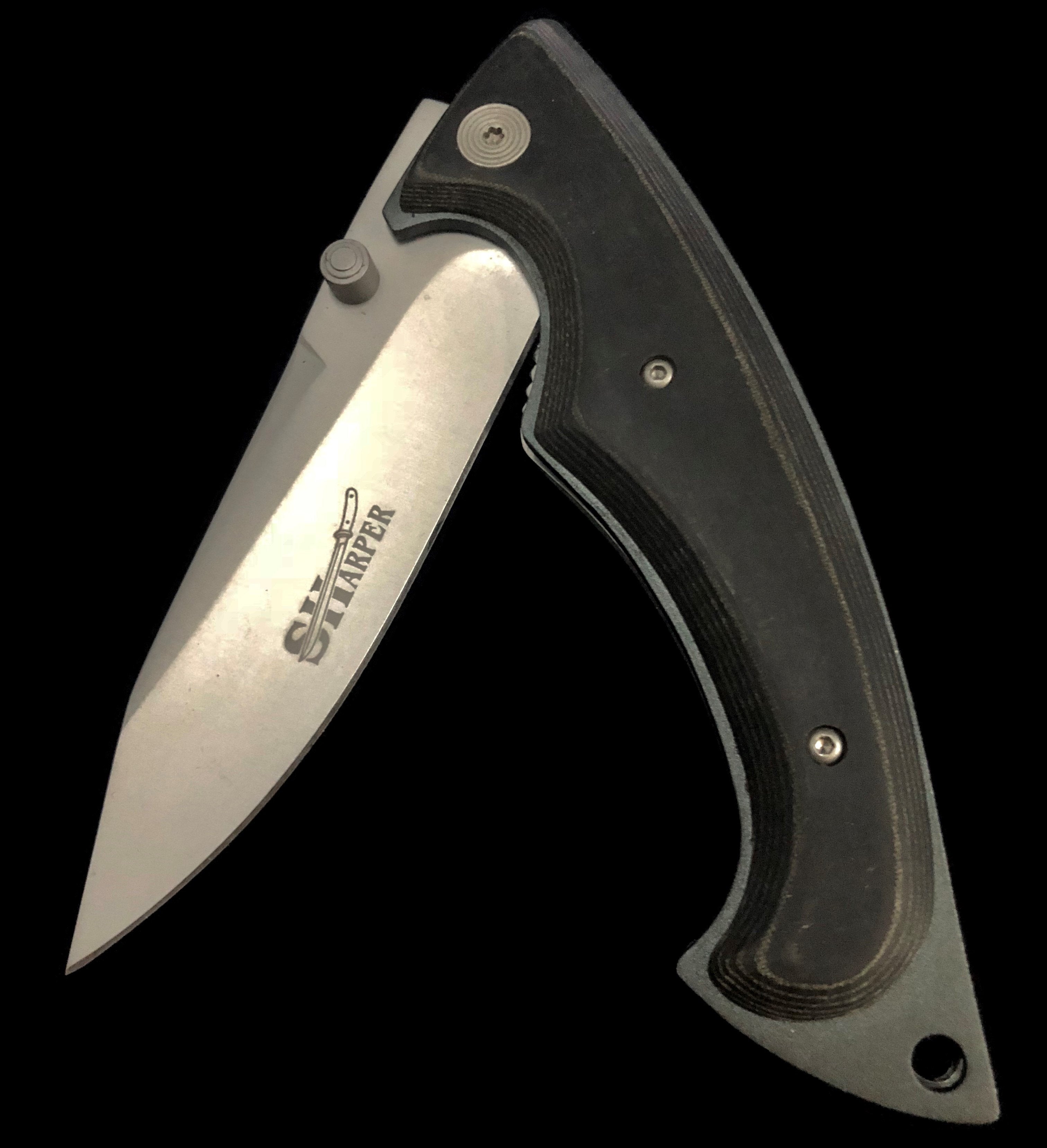 Black Protruding Grip Knife