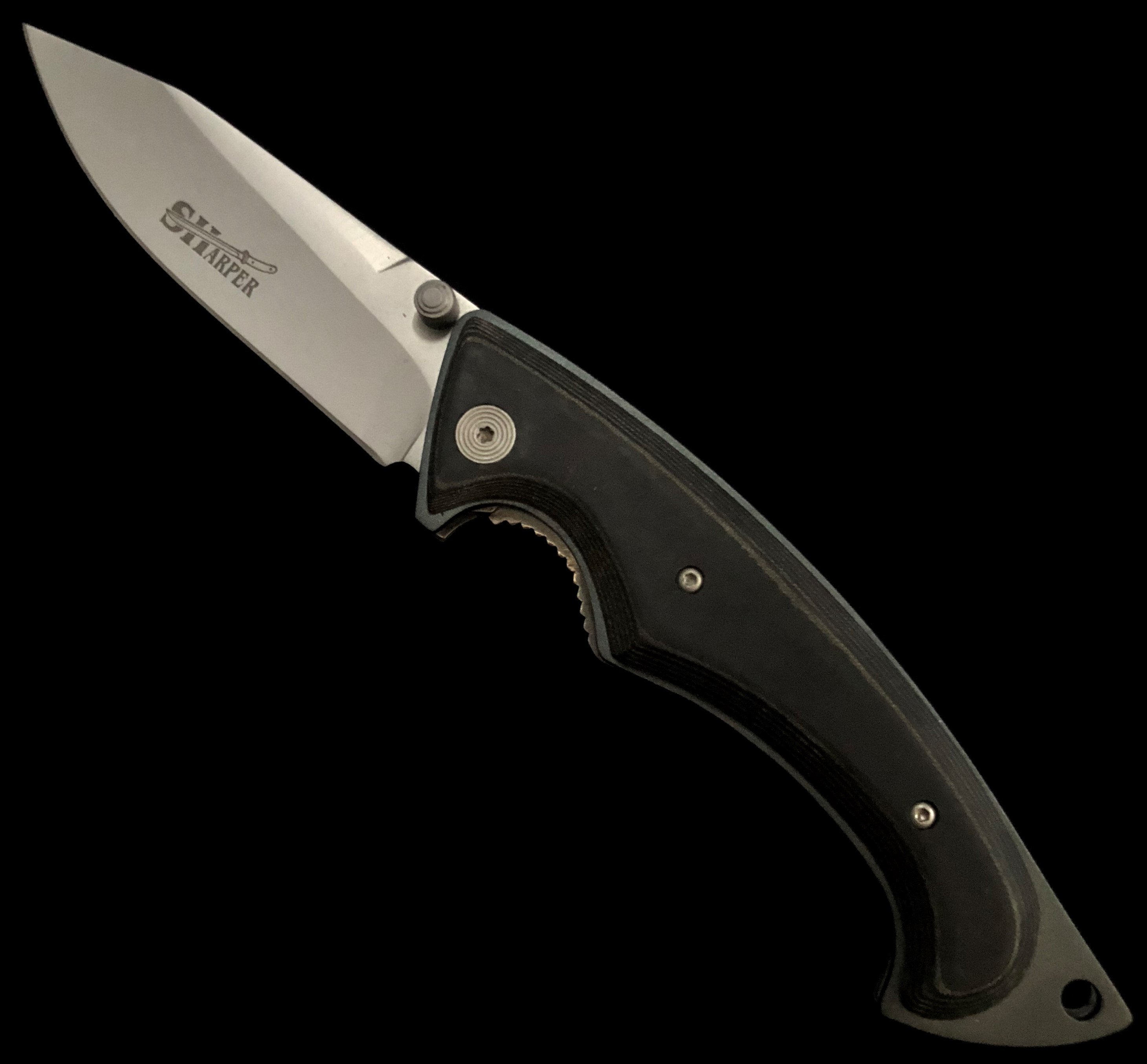 Black Protruding Grip Knife