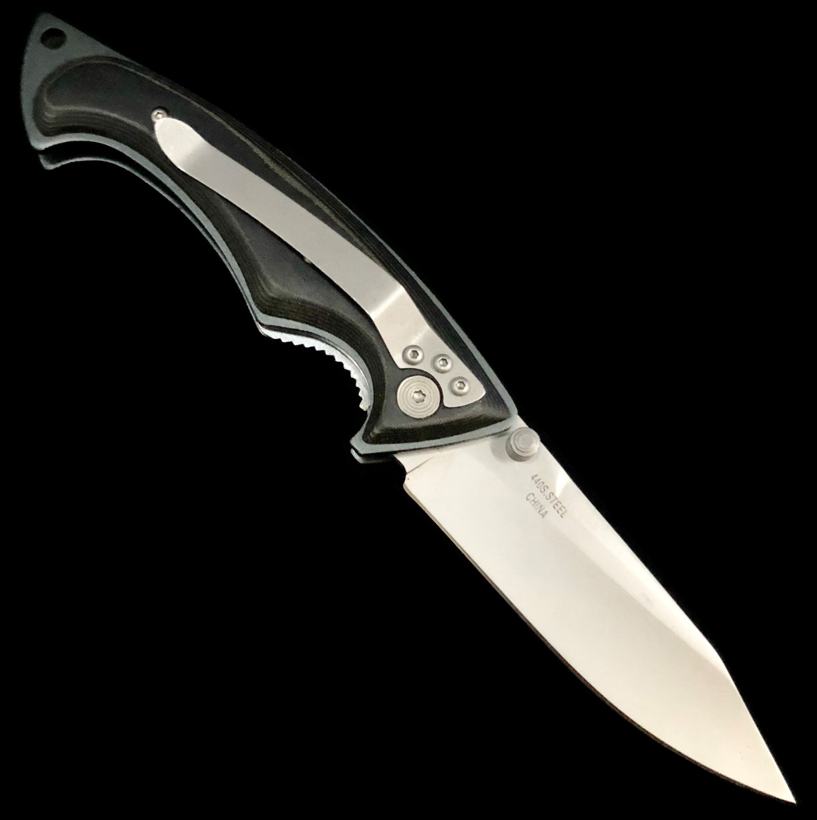 Black Protruding Grip Knife