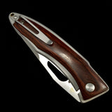 Mahogany Wood Grip Handle Knife