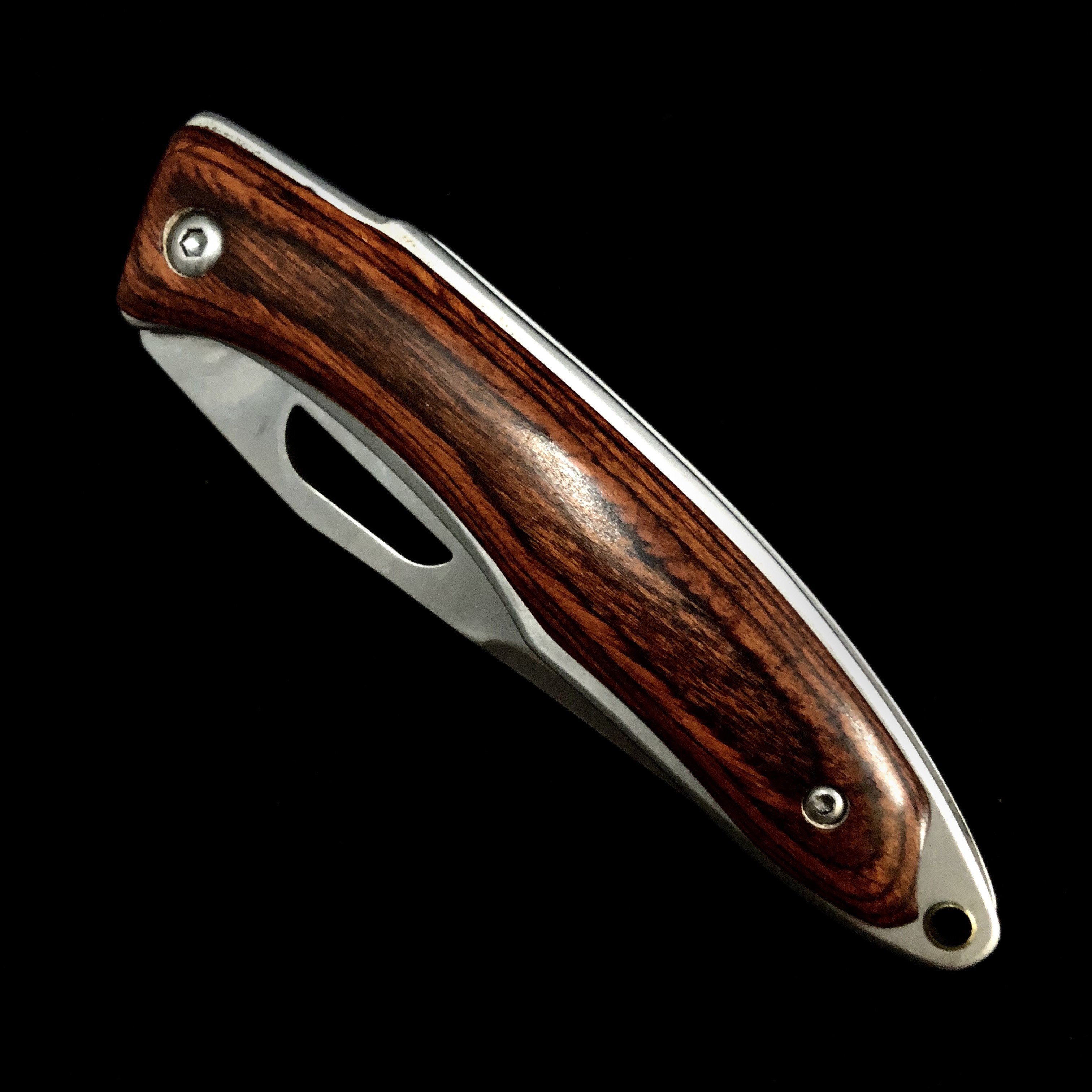 Mahogany Wood Grip Handle Knife