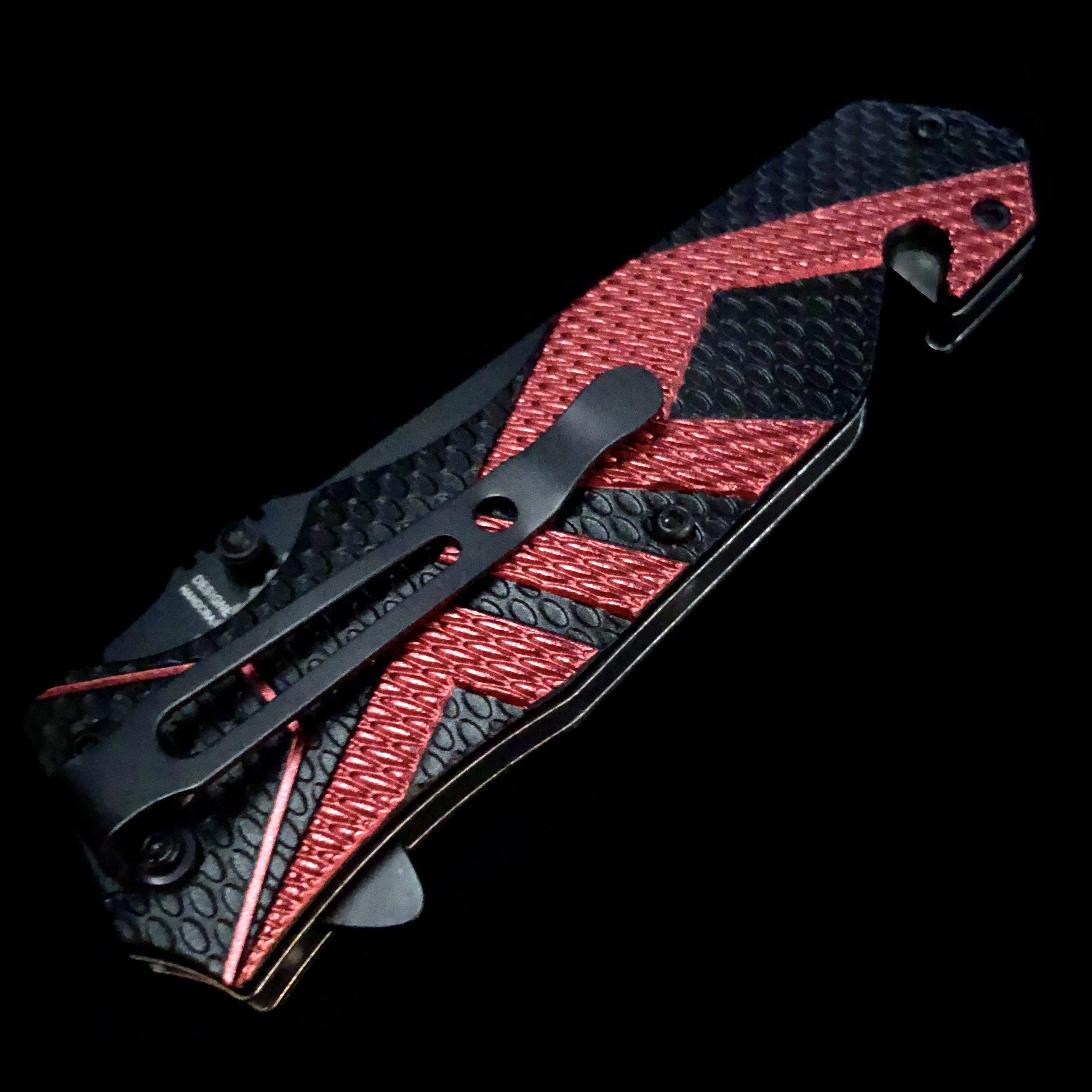 Carbon Fiber Black Contrast Print Knife