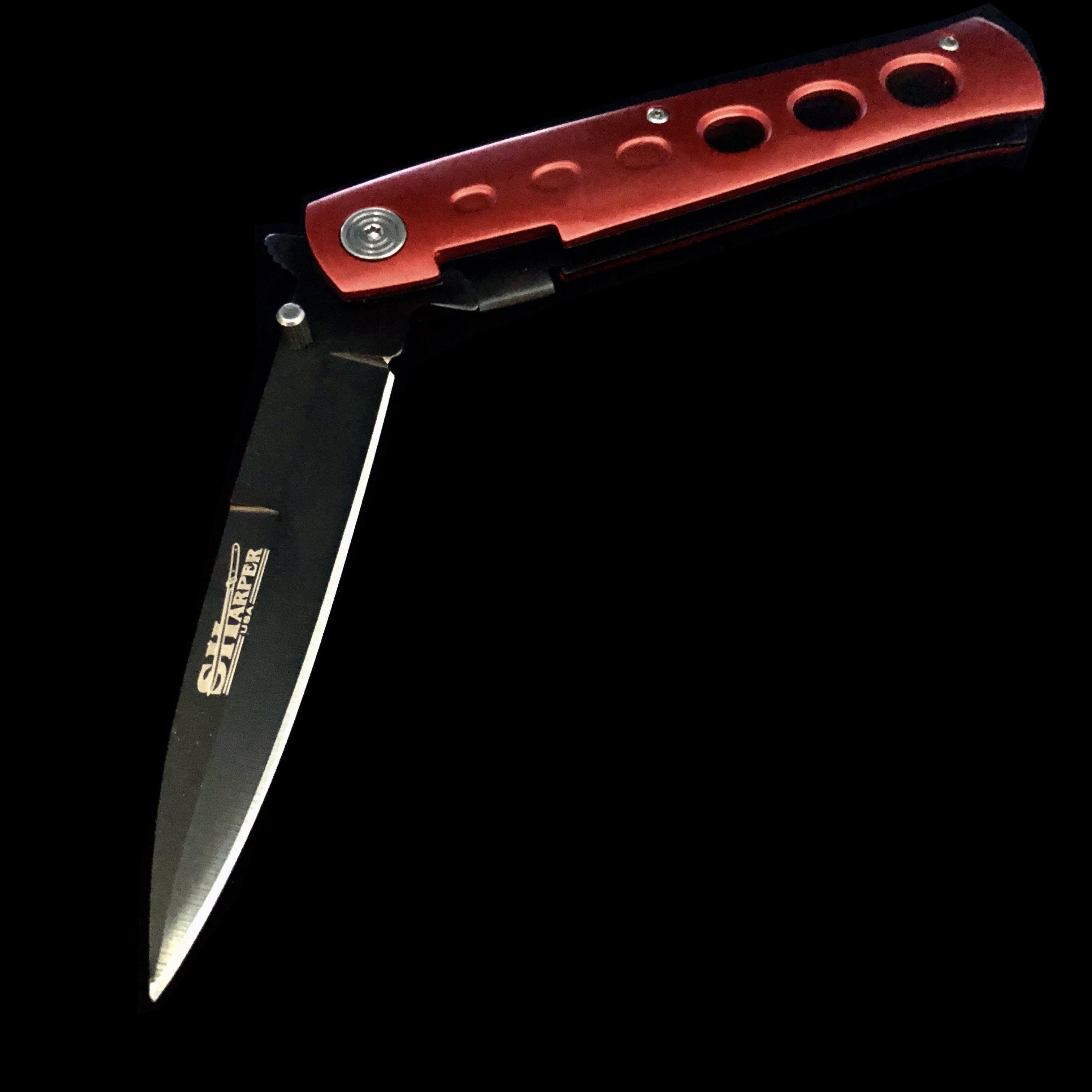 Red Switchblade Knife