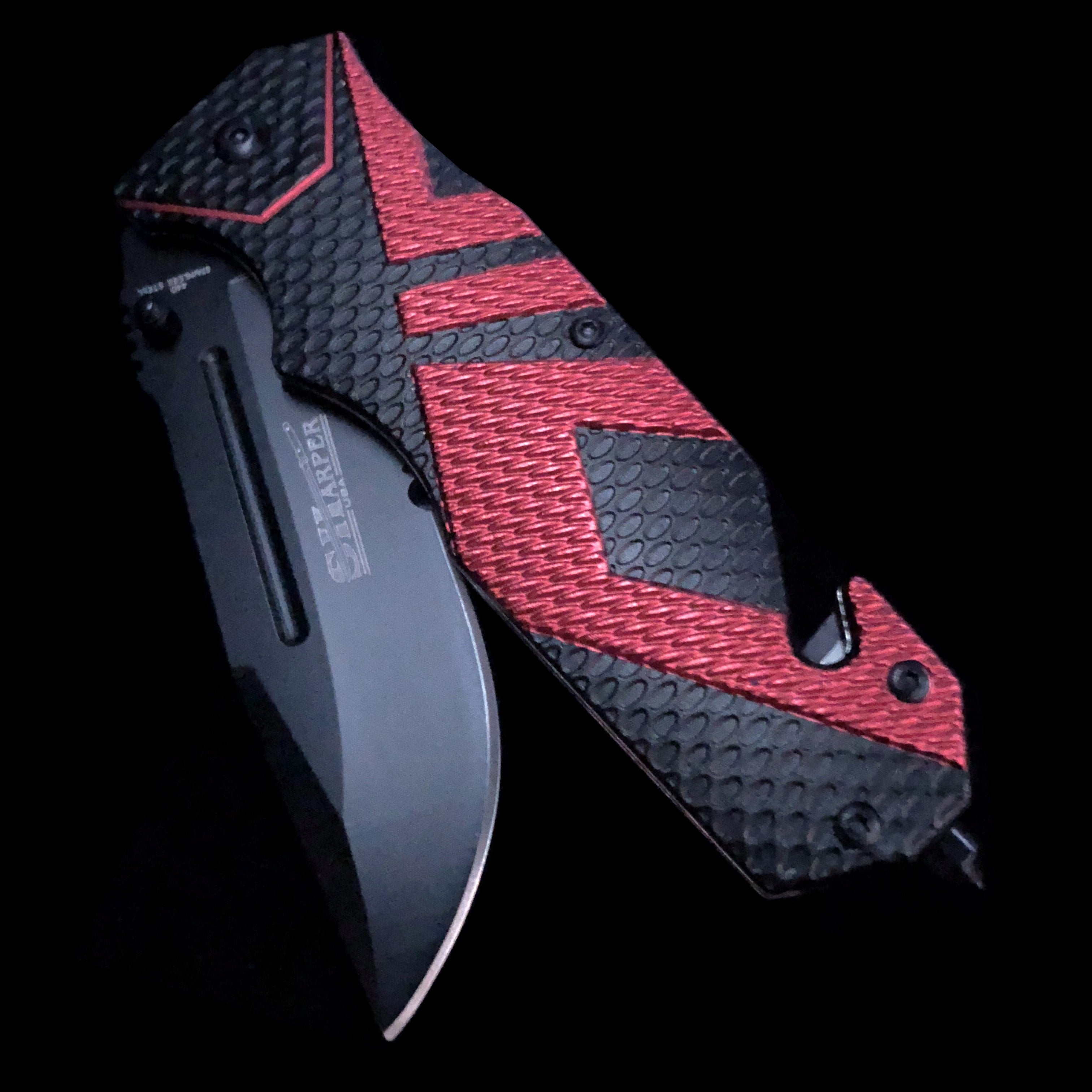 Carbon Fiber Black Contrast Print Knife