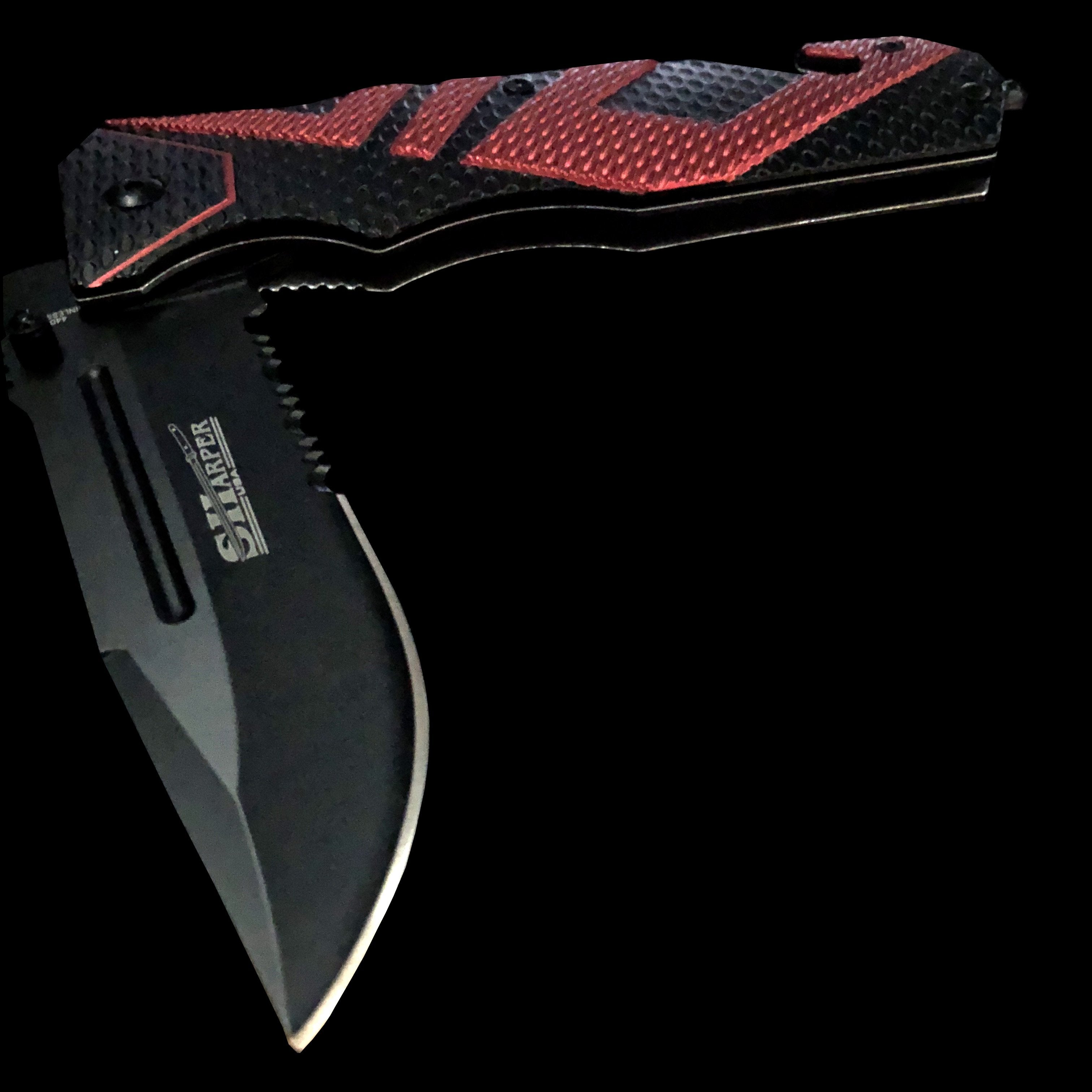 Carbon Fiber Black Contrast Print Knife