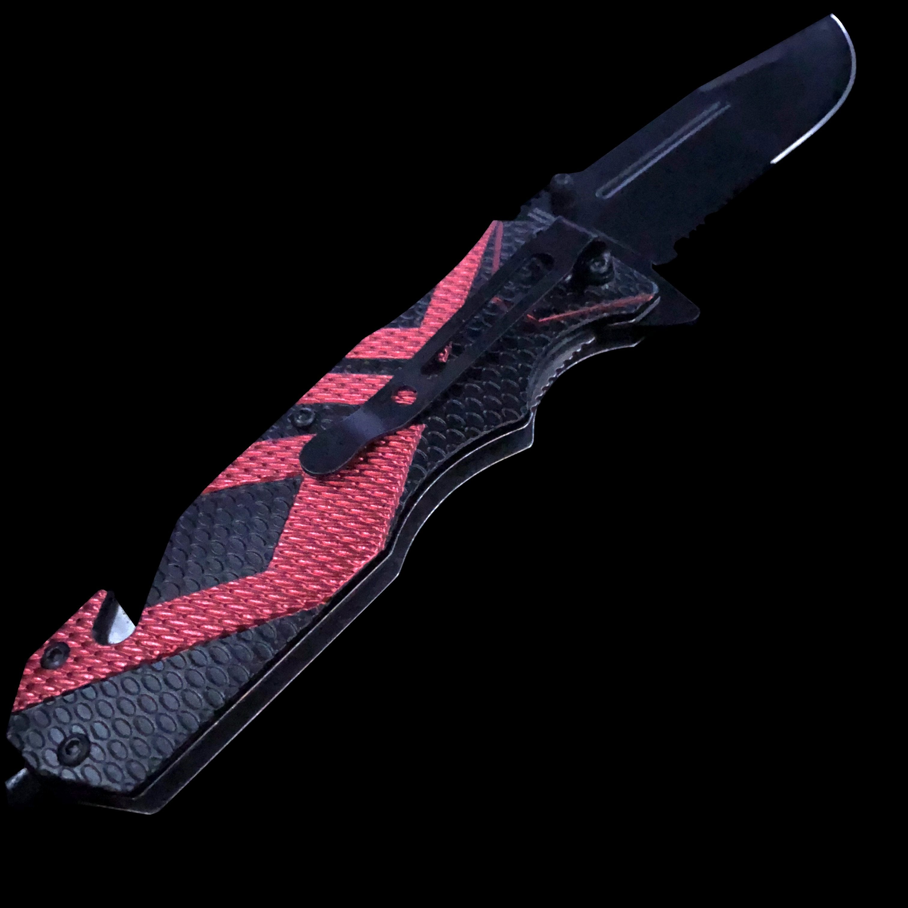 Carbon Fiber Black Contrast Print Knife