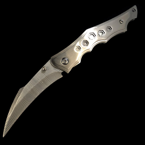 Dual Plated Damascus Knife