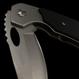 Black Protruding Handle Knife