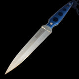 Hunting knife with plastic belt clip sheath.