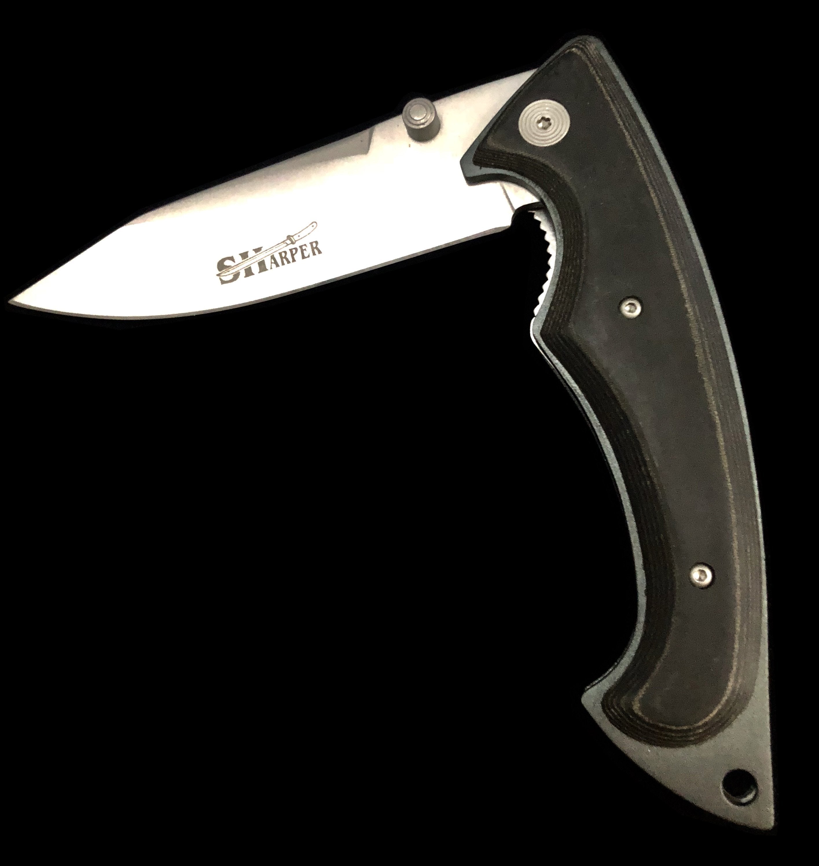 Black Protruding Grip Knife