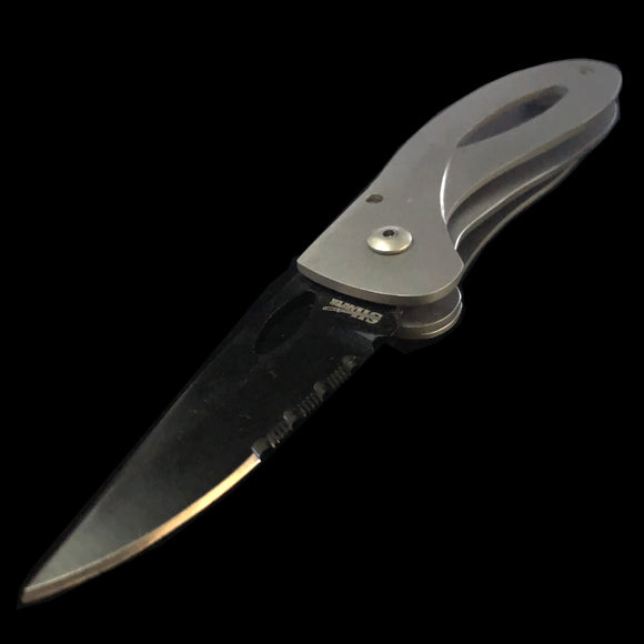 Mini Silver Switchblade Knife