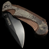Metallic Camo Combo Spring Assisted Knife