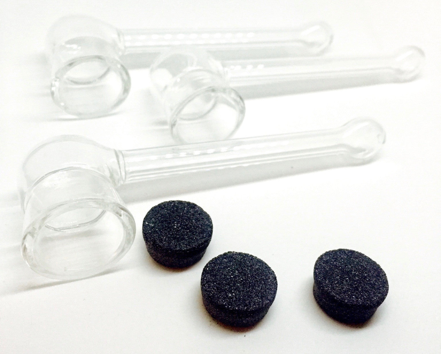 Glass Pipe w/ Stone Top (set of 3)