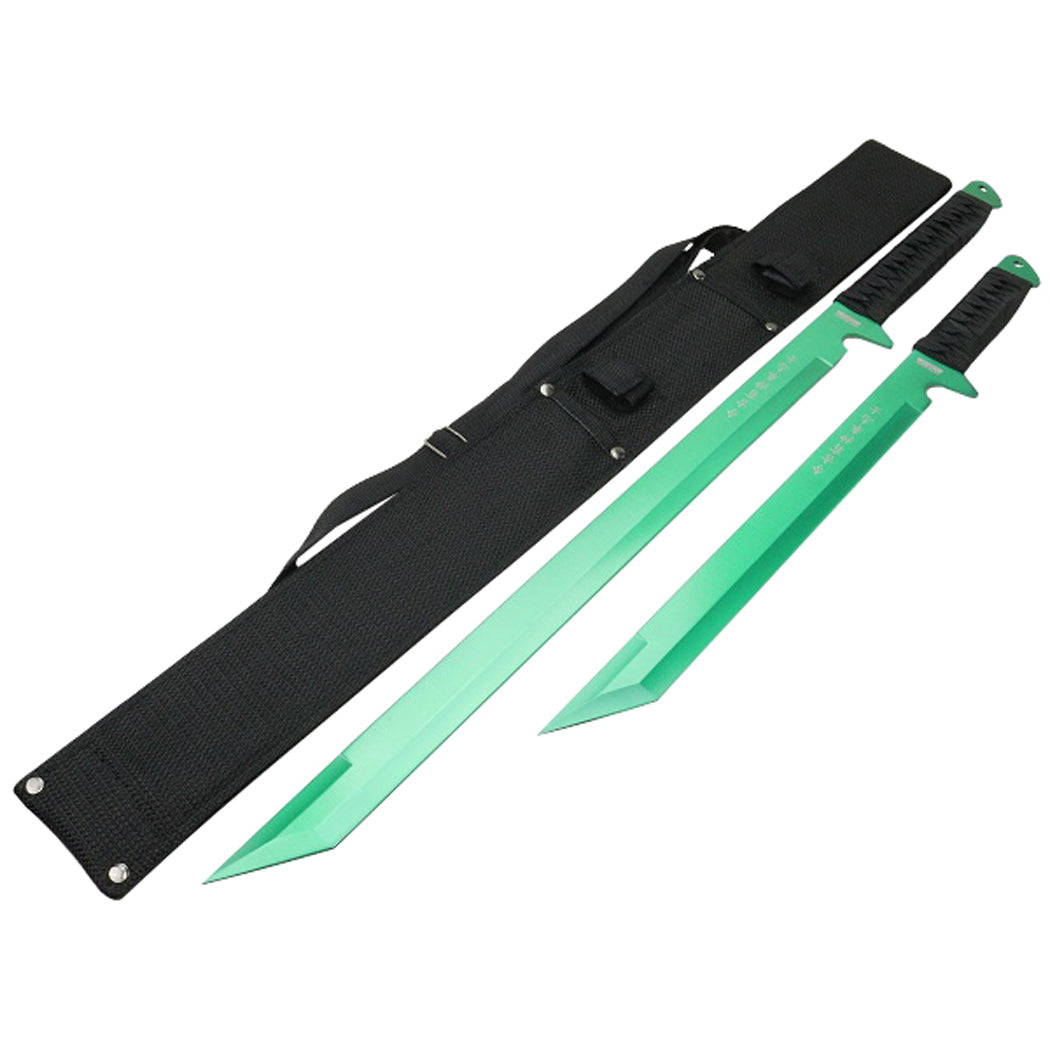 27" / 18" Stainless Steel Green Blade Sword with Sheath