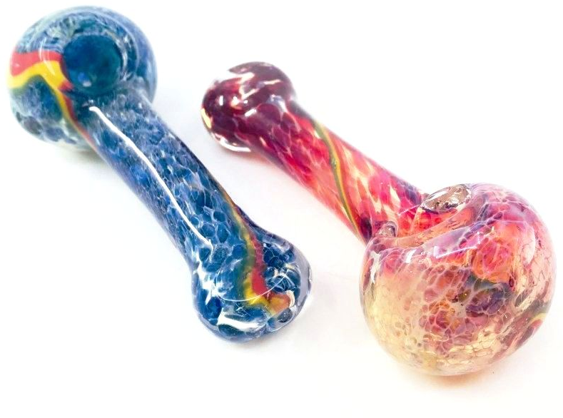Mini Rasta Swirl Glass Hand Pipe