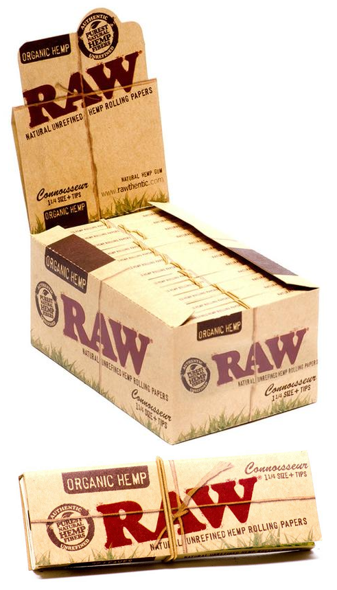 Raw Organic Connoisseur 1 1/4 with Tips (24 pack)