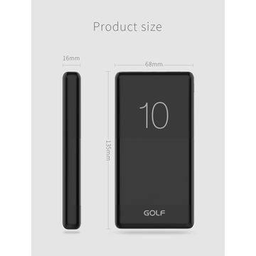 Golf G80 Candy Lithium Polymer 10000 mAh Powerbank