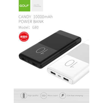 Golf G80 Candy Lithium Polymer 10000 mAh Powerbank