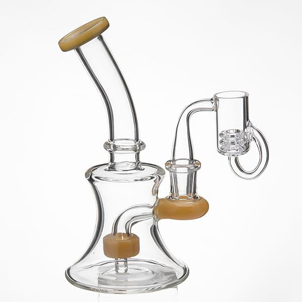 14mm Female Quartz Banger w/ Removable Diamond Knot + Free Carb Cap