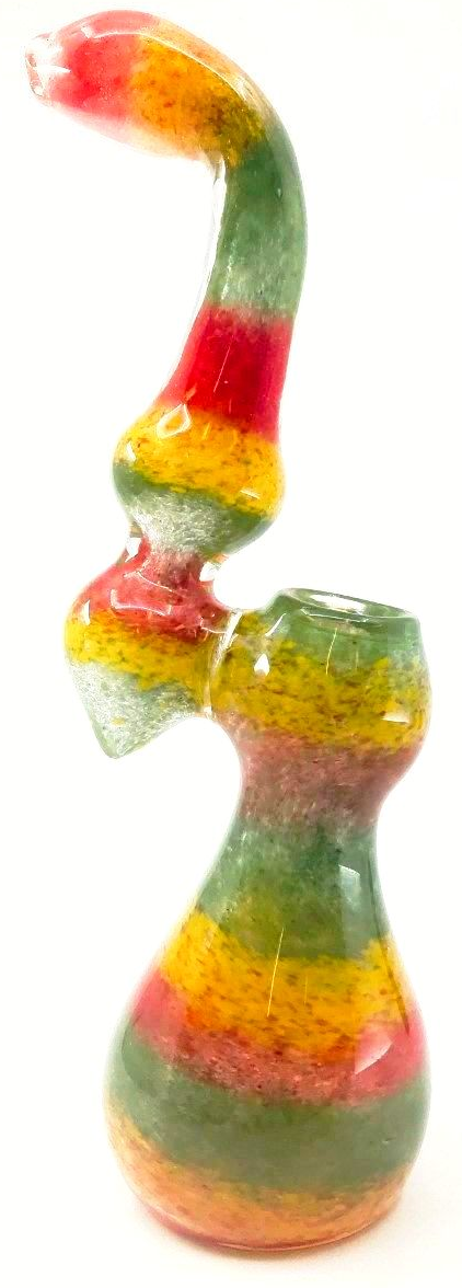 9" Rasta Tie Dye Bubbler