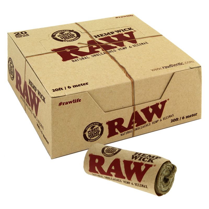 Raw® Hempwick 20ft (20 pack)