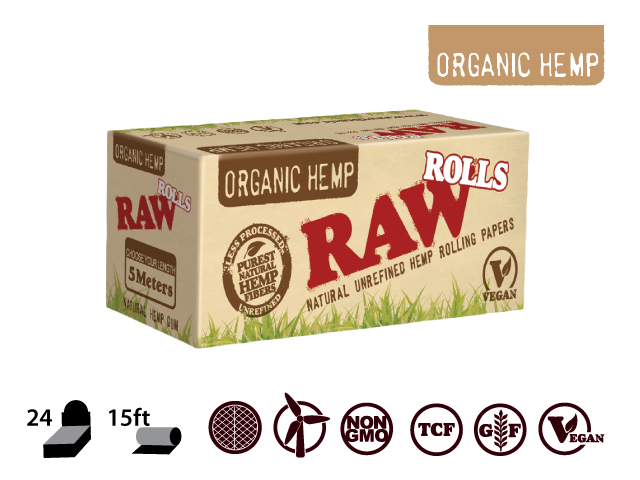 Raw Organic 5 Meter Rolls