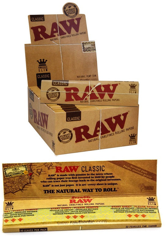 Raw Classic King Size Slim Papers (50 pack)