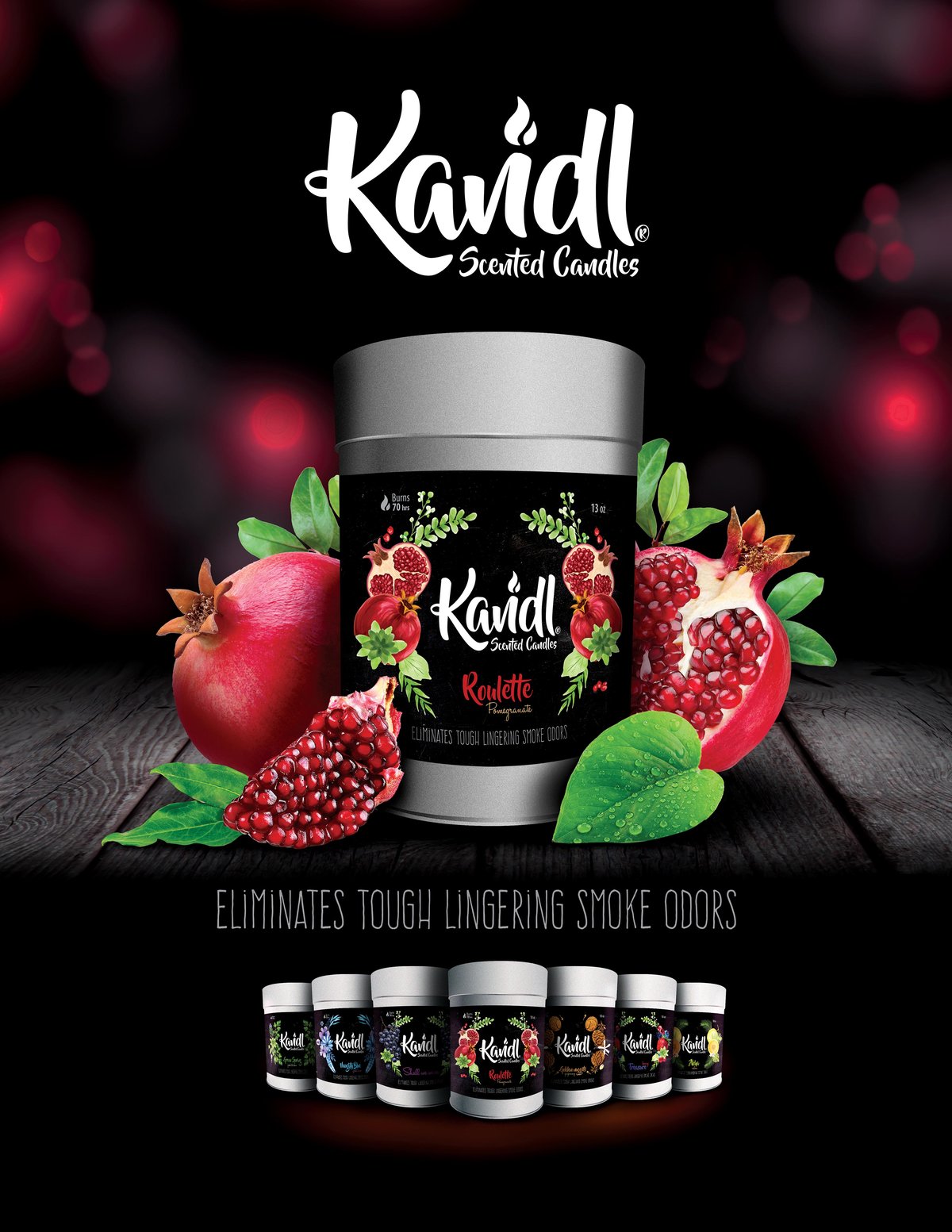 Buy 1 get 1 free Kandl Smoke Odor Eliminating Scented Candle by Afghan Hemp