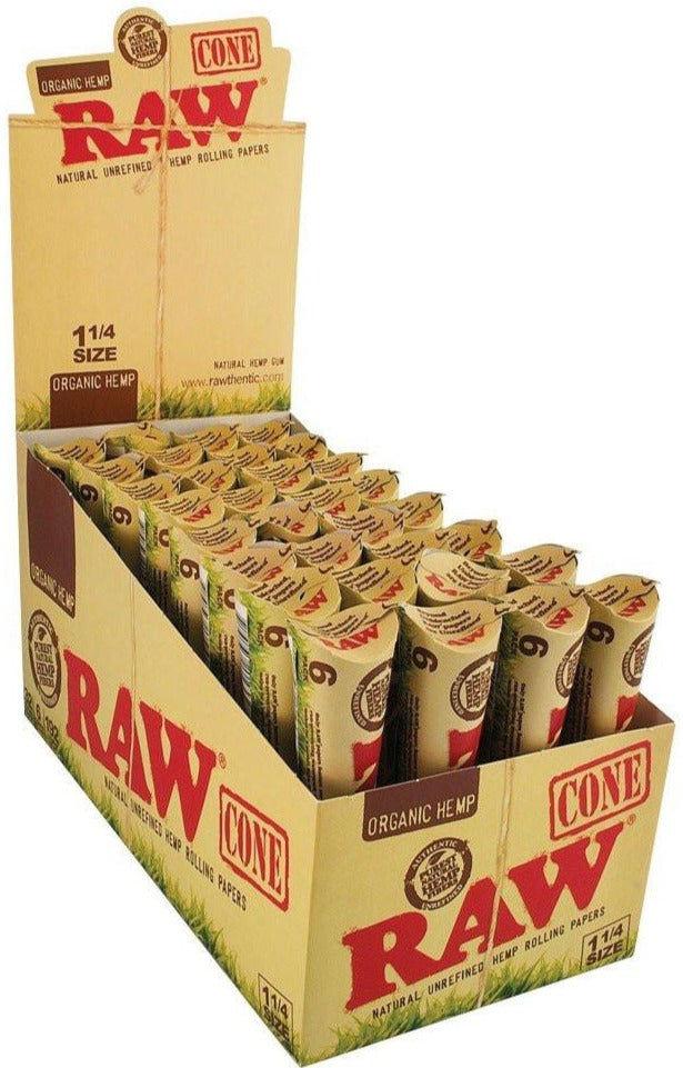 Raw 1 1/4 Organic  Cones (192 Pack)