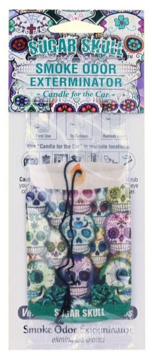 Candle for the Car Air Freshener - Sugar Skull