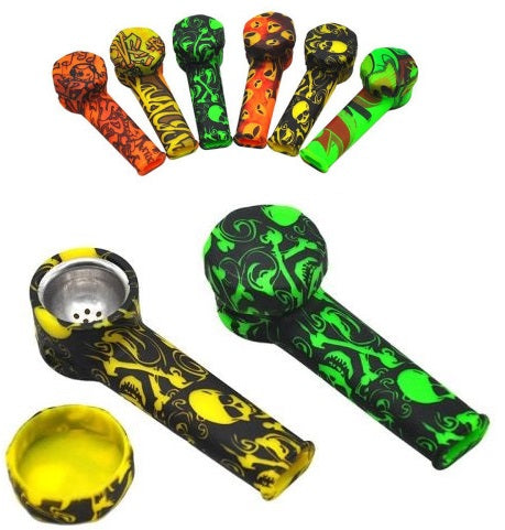 Graffiti Silicone Pipe (4")