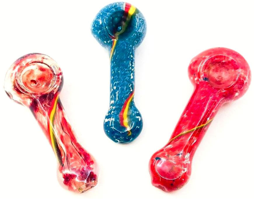 Rasta Swirl Glass Hand Pipe