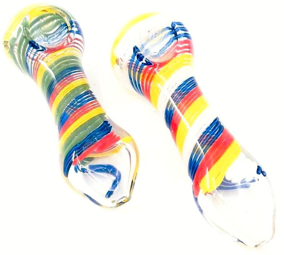 Support Stripes Glass Hand Pipe