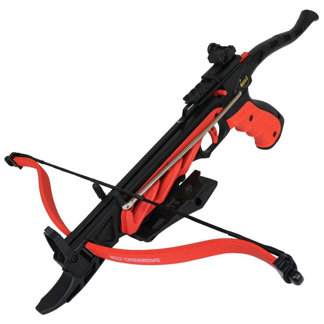 The Impact 80 Lb Hand Hunting Crossbow Black & Red W/ Safety